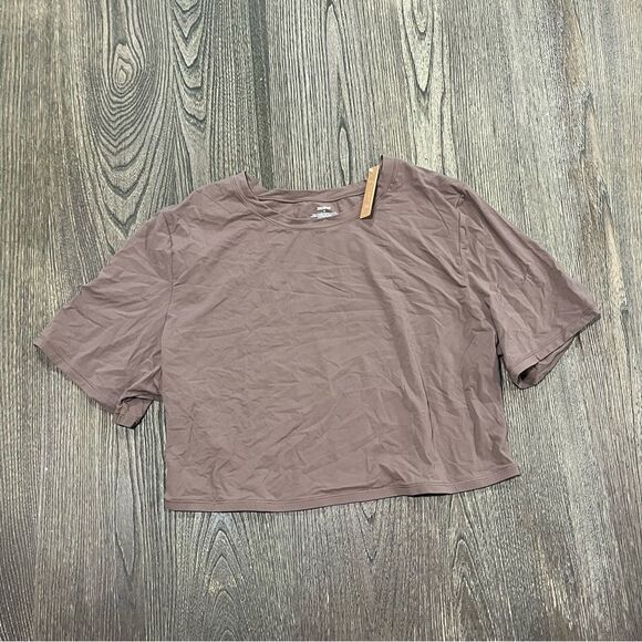 SKIMS Tops - NWT Skims Fits Everybody Super Cropped T-Shirt Short Sleeve Stretch Umber 4X
